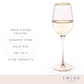 Rose Crystal White Wine Glass Set - Mellow Monkey