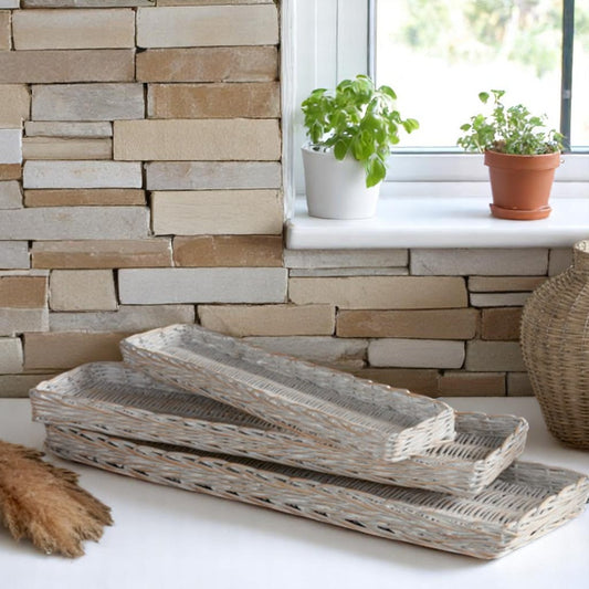 Long Woven Willow Tray - Mellow Monkey