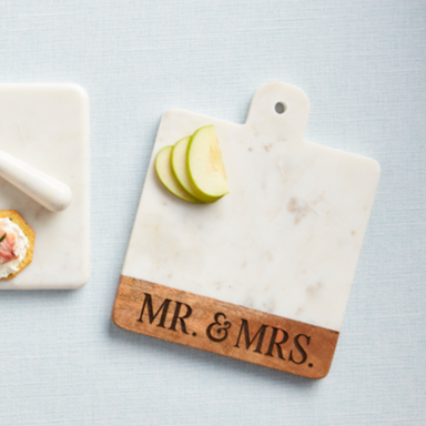 Mr. & Mrs. Engraved Marble Board - Mellow Monkey