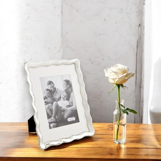 Large Wavy Edge Metal Frame - 11-in (for 5x7 photo) - Mellow Monkey