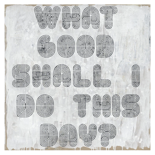 Sugarboo - What Good Shall I Do? - Gallery Wrap Panel Wall Art - White - 12-in - Mellow Monkey