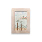 Stratford Point Lighthouse Sea Glass Birds on Watercolor Print - Framed White Washed 7-1/2-in Vertical - Mellow Monkey