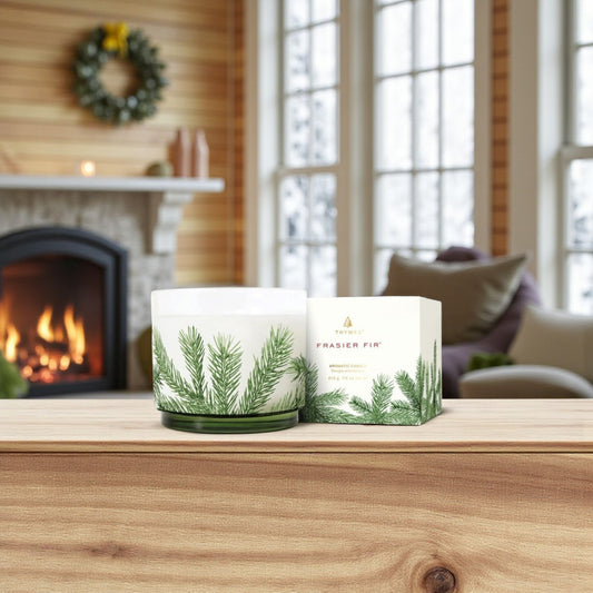 Thymes Frasier Fir Small Pine Needle Luminary - 7.5-oz. - Mellow Monkey