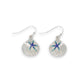 Silver Scallop Shells With Pearl Accents And Aqua Crystals - Earrings - Mellow Monkey