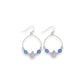 Silver Hoops With Blue Sea Glass - Earrings - Mellow Monkey