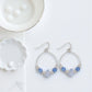 Silver Hoops With Blue Sea Glass - Earrings - Mellow Monkey