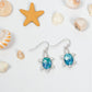 Turtles With Blue Shell Inlay - Earrings - Mellow Monkey