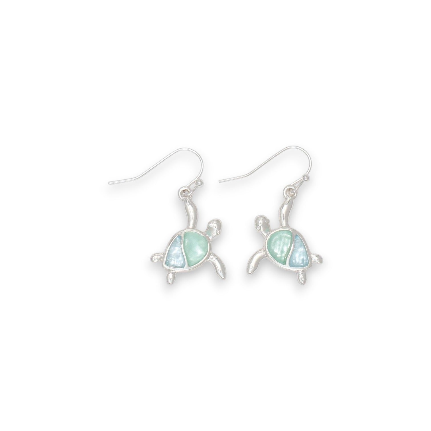Beautiful Mint And Aqua Turtles - Earrings - Mellow Monkey