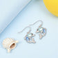 Shimmery Blue Dolphins With Crystals - Earrings - Mellow Monkey
