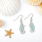 Silver Sea Horses In Mint - Earrings - Mellow Monkey