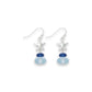 Silver Starfish With Blue Sea Glass - Earrings - Mellow Monkey