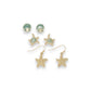 Green With Gold Starfish Drop - Earrings - Mellow Monkey