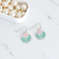 Glittery Blush And Mint Shells - Earrings - Mellow Monkey