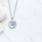 Silver Sand Dollar With Breezy Blue Sea Glass - Necklace - Mellow Monkey