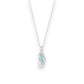 Silver Sea Horse In Clear Aqua - Necklace - Mellow Monkey