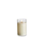 Flameless Clear Glass Ivory Pillar Candle - 3-1/2-in x 6-in - Mellow Monkey