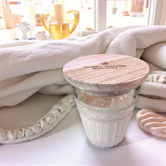 Honey Butter Biscuits - Swan Creek Timeless Crystal Jar 100% Soy Candle 12-oz - Mellow Monkey