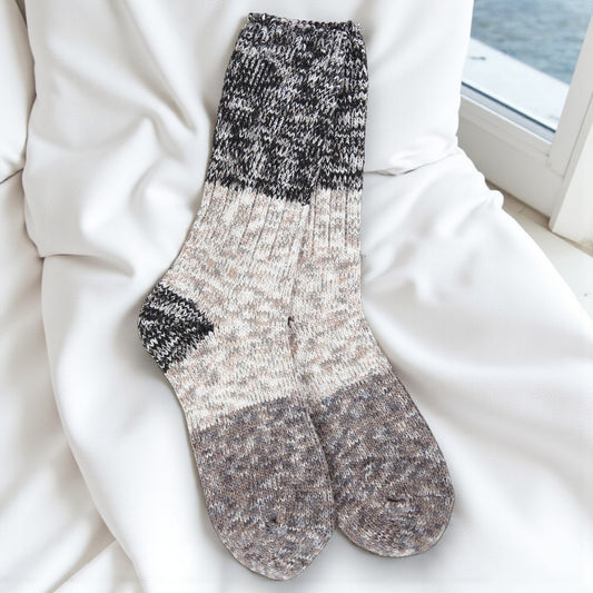 World's Softest - Ragg Crew Sock- Stone Multicolor - Mellow Monkey