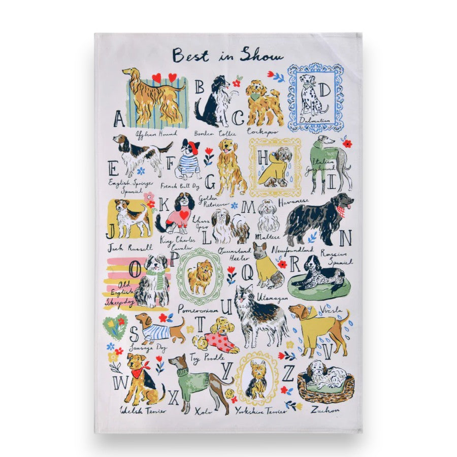 Best In Show Cotton Tea Towel - Mellow Monkey