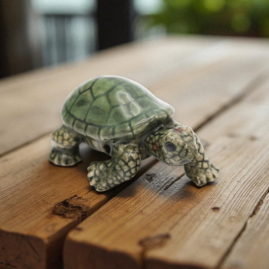 Ras Garden Turtle Porcelain Miniature - Mellow Monkey