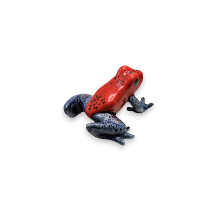 Strawberry Dart Frog Porcelain Miniature - Mellow Monkey