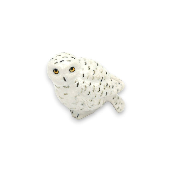 Ghost Snowy Owl Porcelain Miniature - Mellow Monkey