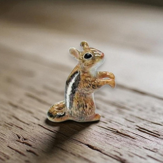 Chipper Chipmunk Porcelain Miniature - Mellow Monkey