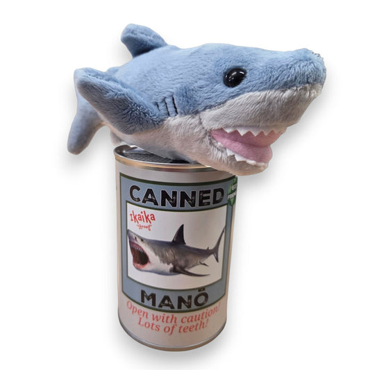Hawaiian Canned Mano - Shark Plush With Jokes And Pop Top Lid - Mellow Monkey