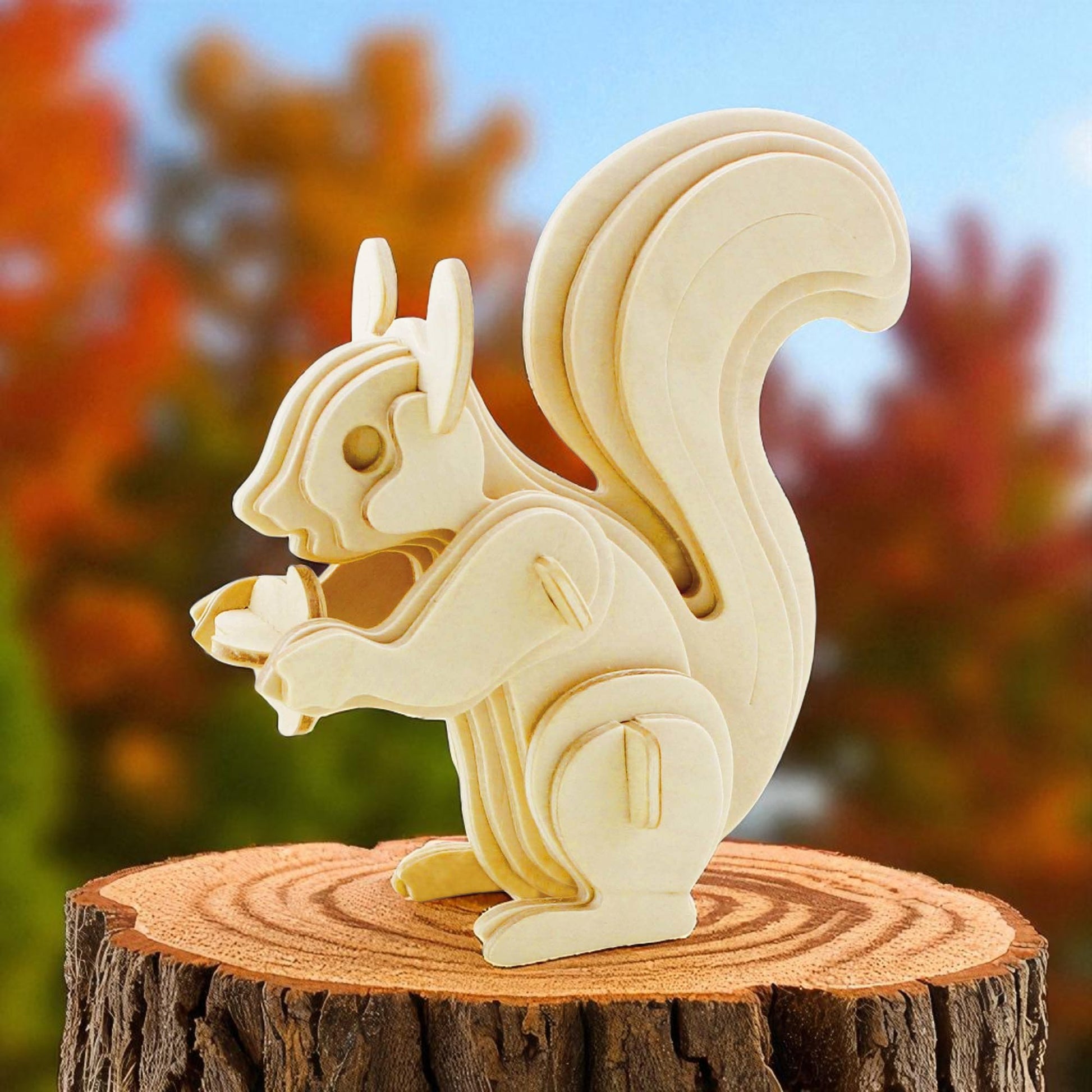 3D Wooden Puzzles: Squirrel - Mellow Monkey