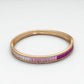 Ombre CZ Baguette Bangle Bracelet in Gold / Silver: Gold Pink - Mellow Monkey