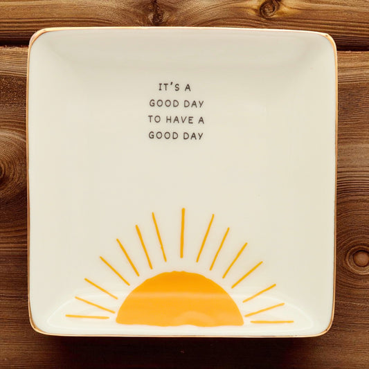It's A Good Day - Square Trinket Tray - Mellow Monkey