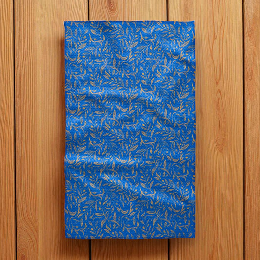 Hanukkah Leaves - Gold Tea Towel - Mellow Monkey