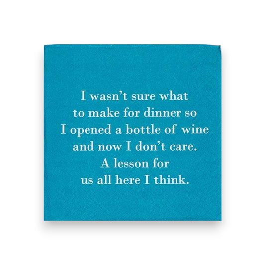 Wasn't Sure What To Make For Dinner..... - Cocktail Napkin - 20-ct - Mellow Monkey