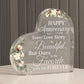 Anniversary Wedding Gifts – Heart Keepsake for Couple - 3.75-in - Mellow Monkey