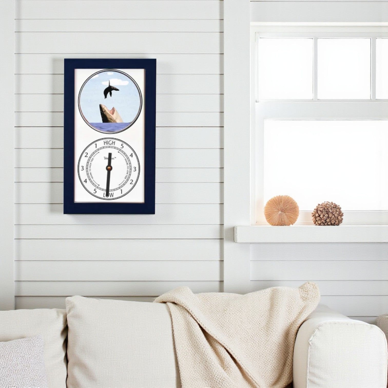 Tidepieces - Great White Shark Tide Clock - NAVY - Mellow Monkey