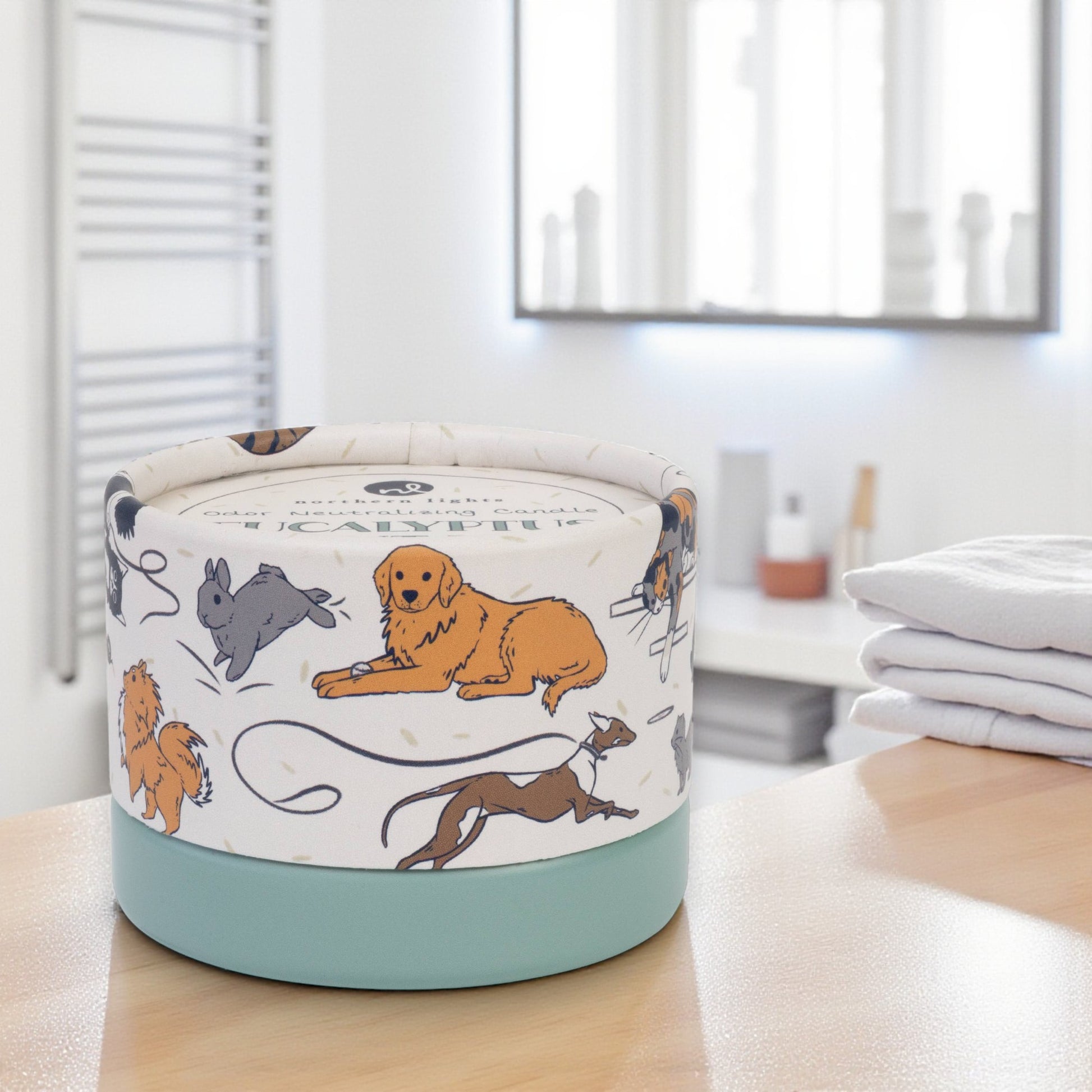 PawsON Pet Odor Neutralizing Candle: Eucalyptus & Mint Leaf - Mellow Monkey