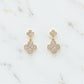 Gold Clover With Crystals - Earrings - Mellow Monkey