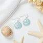 Aqua Swirl With Silver Starfish - Earrings - Mellow Monkey