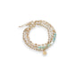 Gold Chains With Aqua Beads - Bracelet - Mellow Monkey