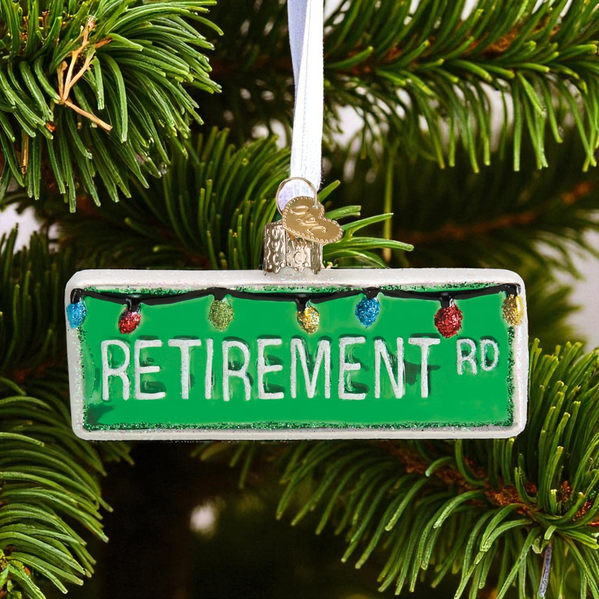 Happy Retirement - Old World Christmas Blown Glass Holiday Ornament - Mellow Monkey