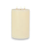 Flameless Ivory Triflame Candle - 6-in x 9-in - Mellow Monkey