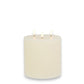 Flameless Ivory Triflame Candle - 6-in x 6-in - Mellow Monkey