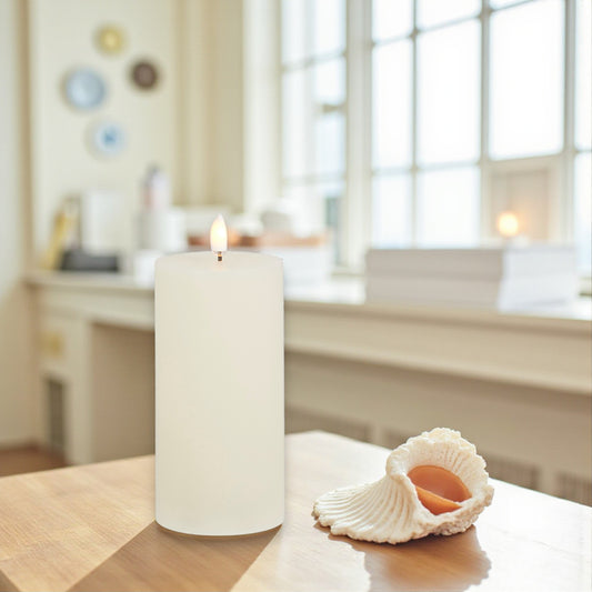 Flameless Ivory Pillar Candle - 3-in x 6-in - Mellow Monkey