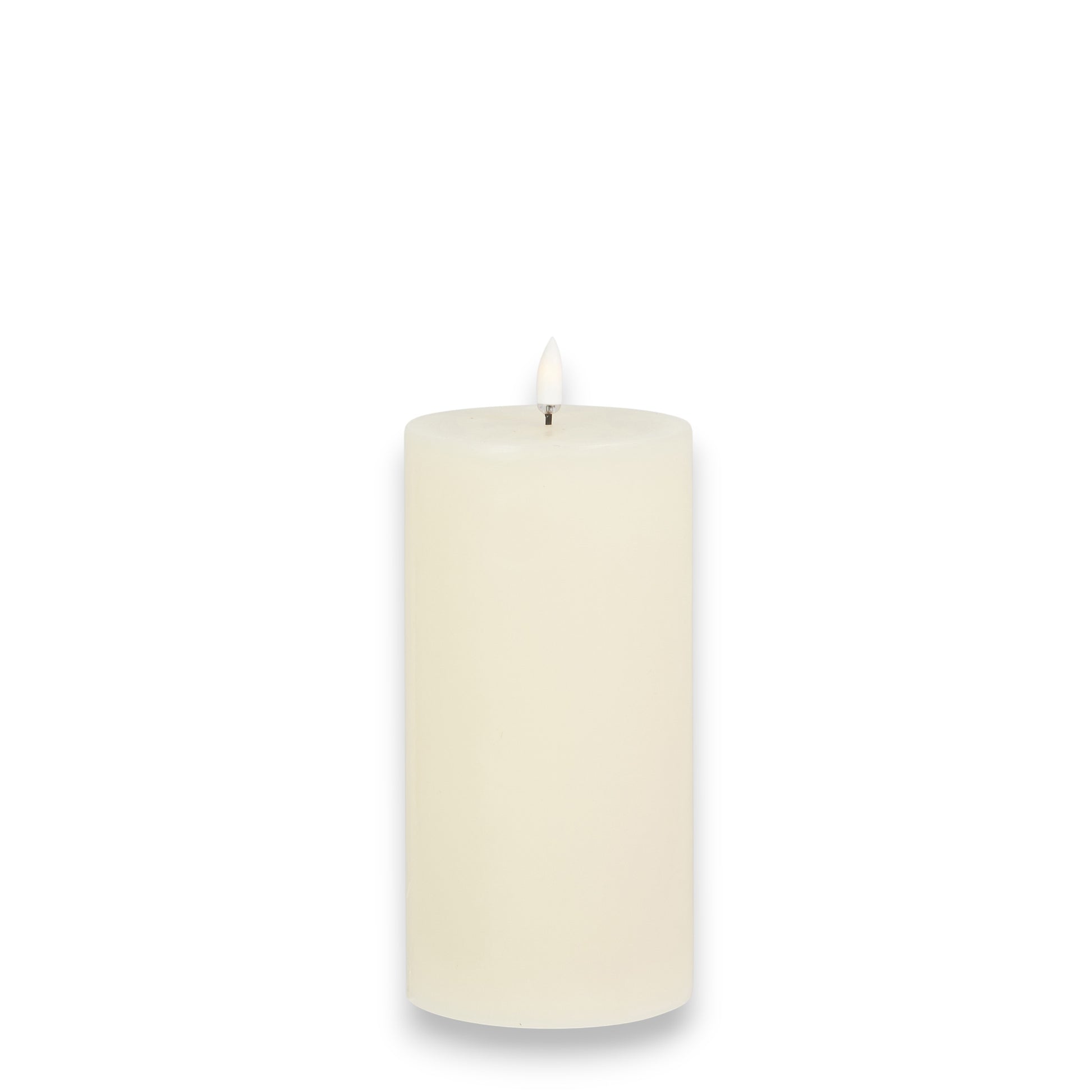 Flameless Ivory Pillar Candle - 3-1/2-in x 7-in - Mellow Monkey