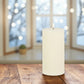 Flameless Ivory Pillar Candle - 3-1/2-in x 7-in - Mellow Monkey