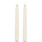 11-in Ivory Taper Flameless Candles - Set of 2 - Mellow Monkey