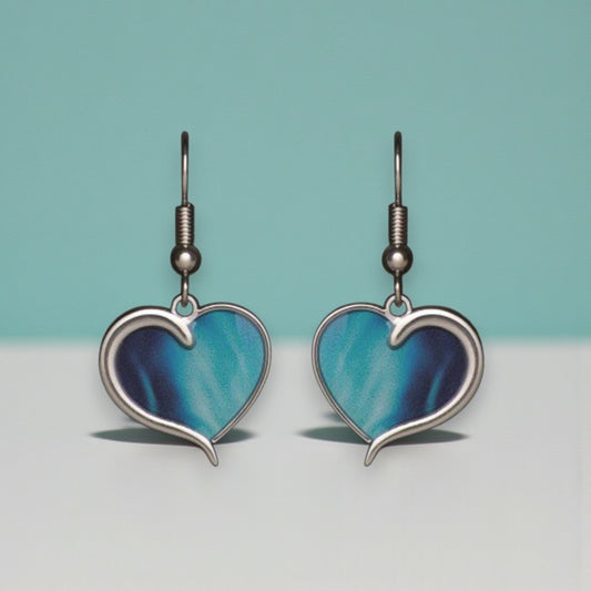Northern Lights Enchanting Heart Earrings - Mellow Monkey