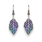 Northern Lights Veined Leaf Earrings - Mellow Monkey