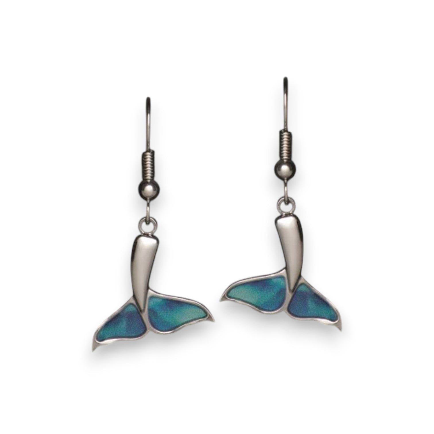 Northern Lights Whale Tail Earrings - Mellow Monkey