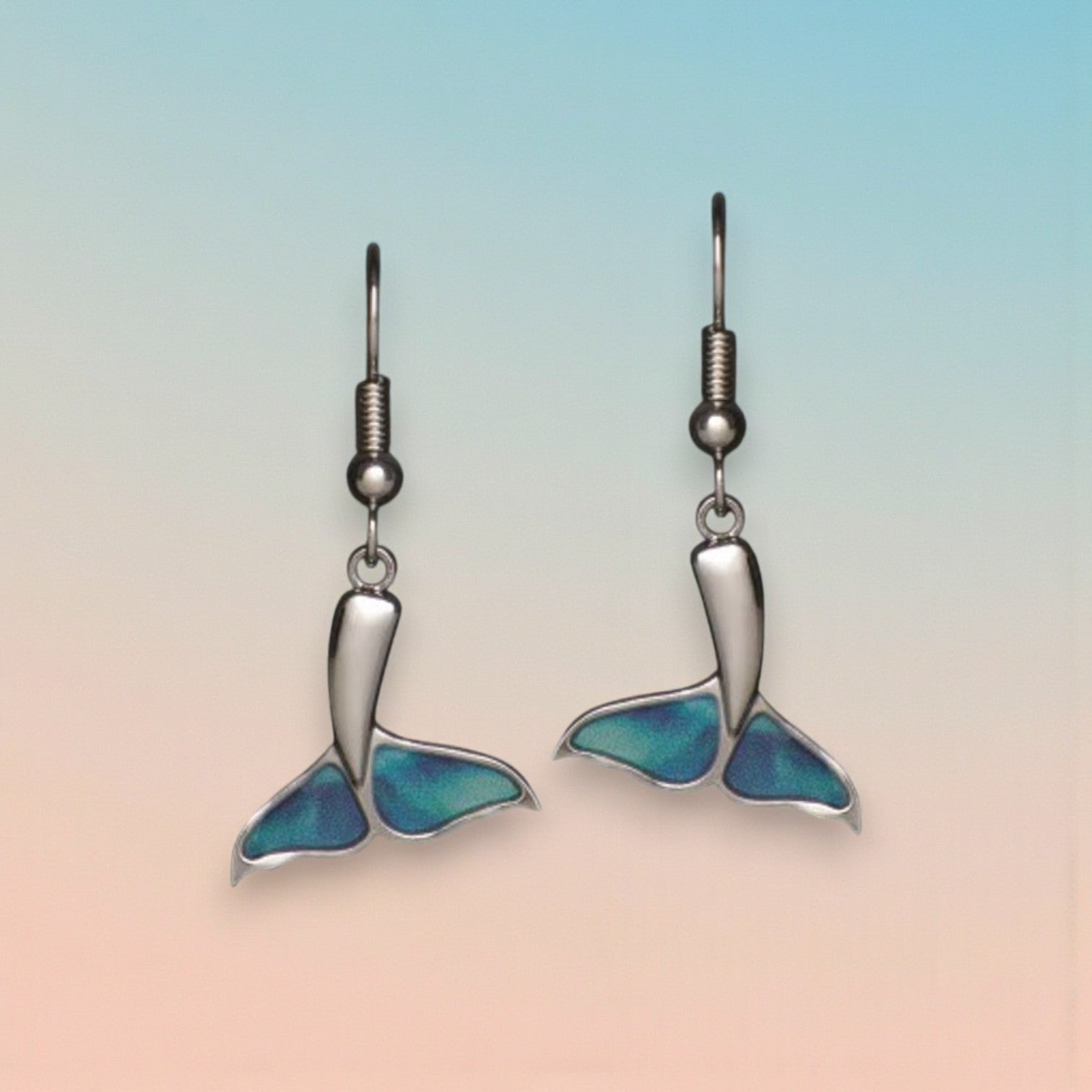 Northern Lights Whale Tail Earrings - Mellow Monkey